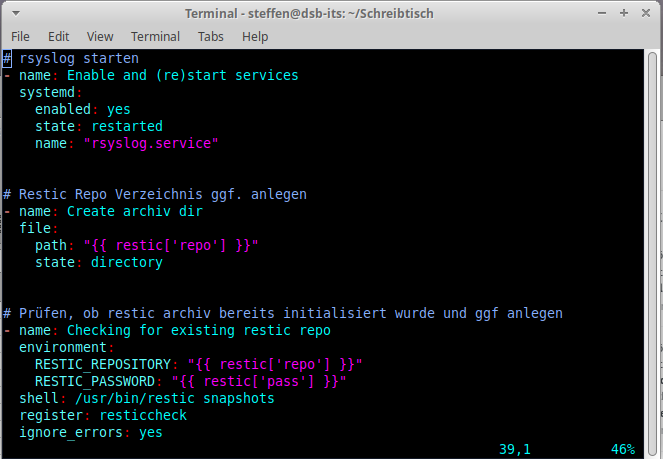 Automatisierung via ansible
